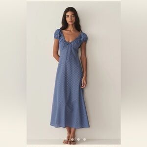 NWOT Doen Blue Plaid Sofia Dress XS